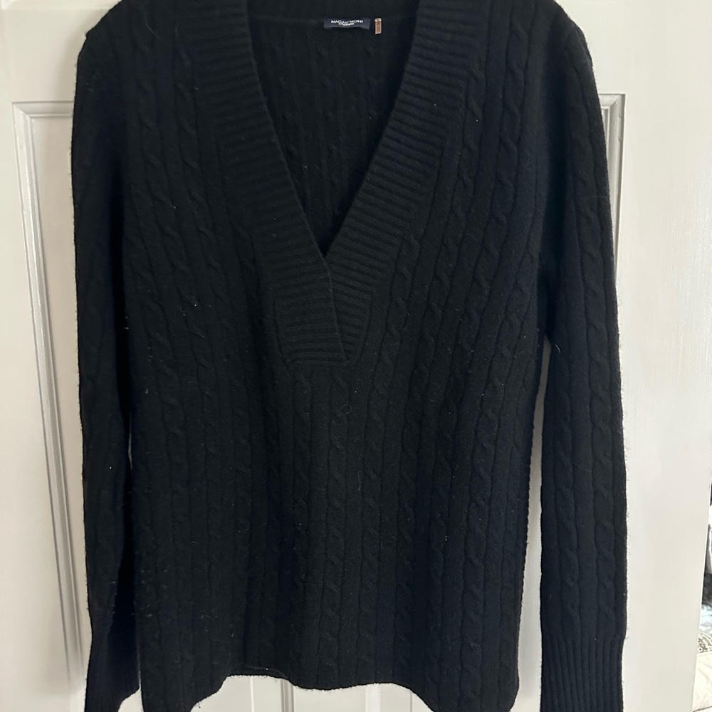 Magaschoni Classic Black Cashmere Top